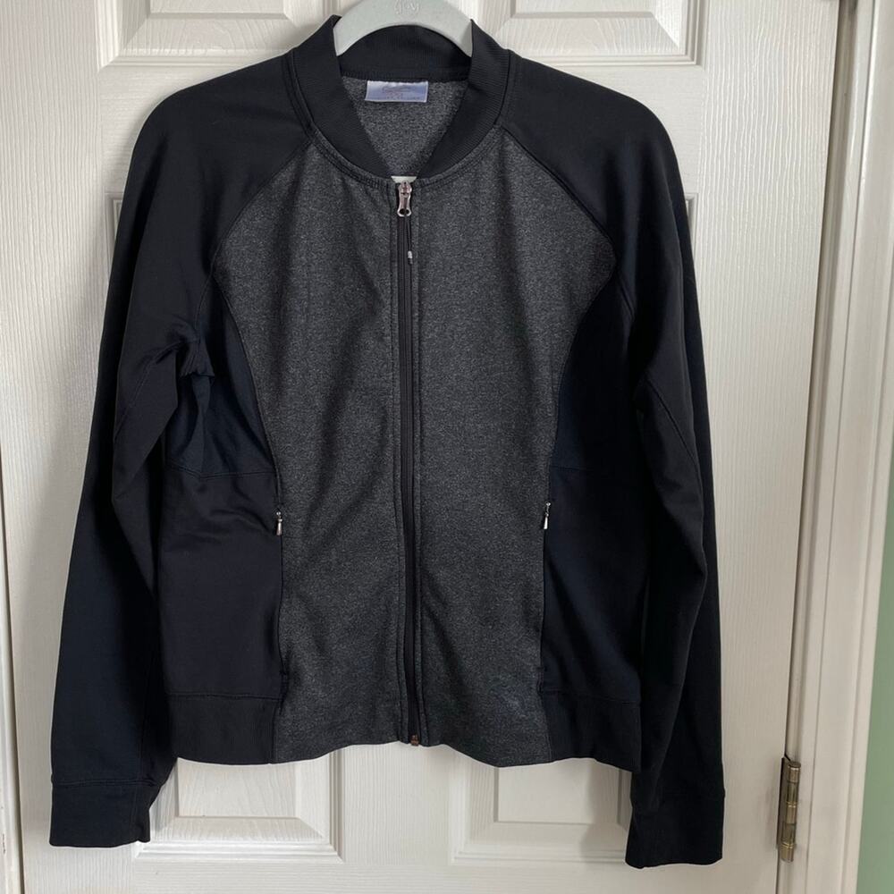 CALIA by Carrie Underwood Women's Black and Charcoal Zip Jacket